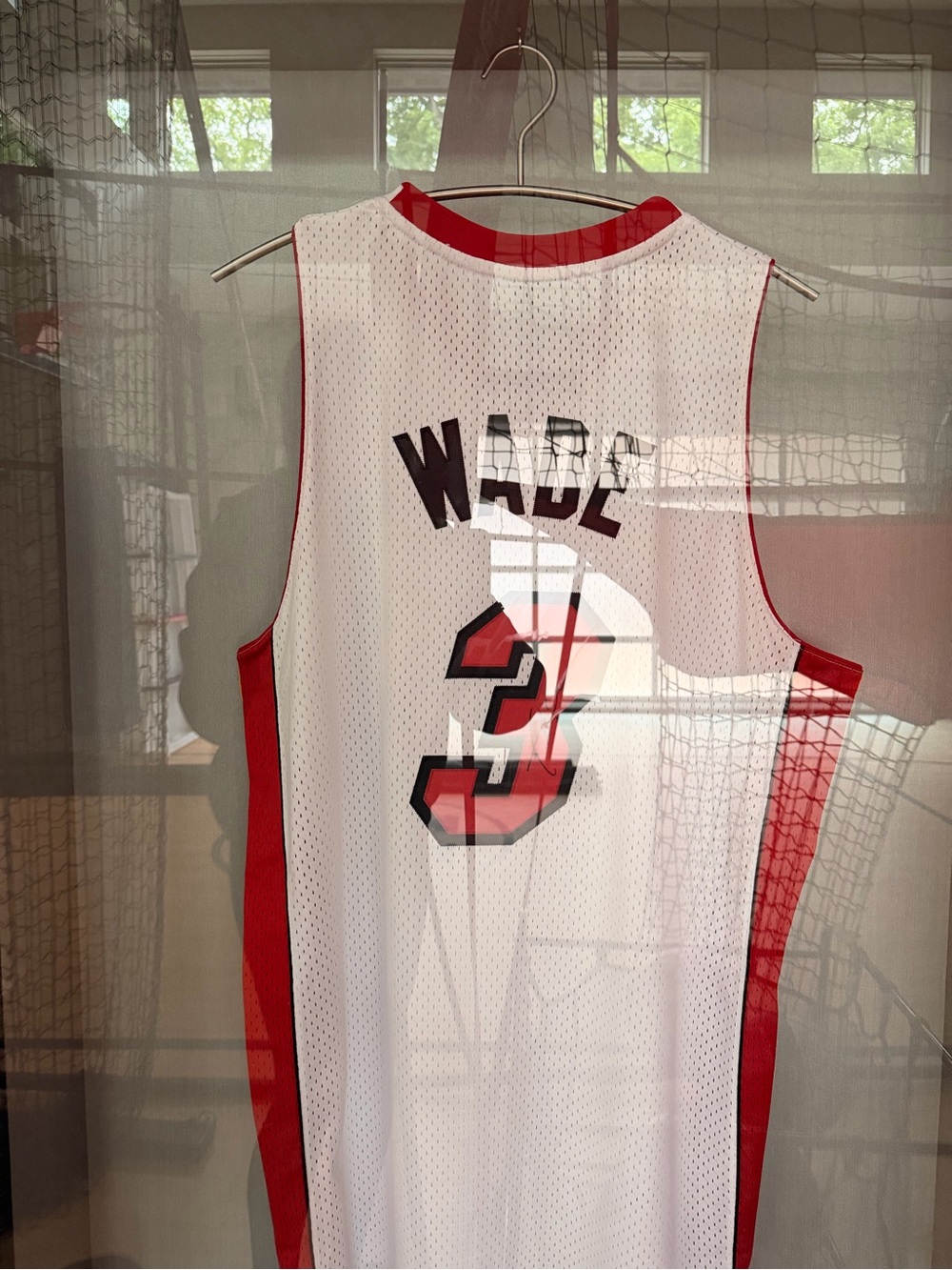 White & Red Basketball Jersey - #3 Wade Replica